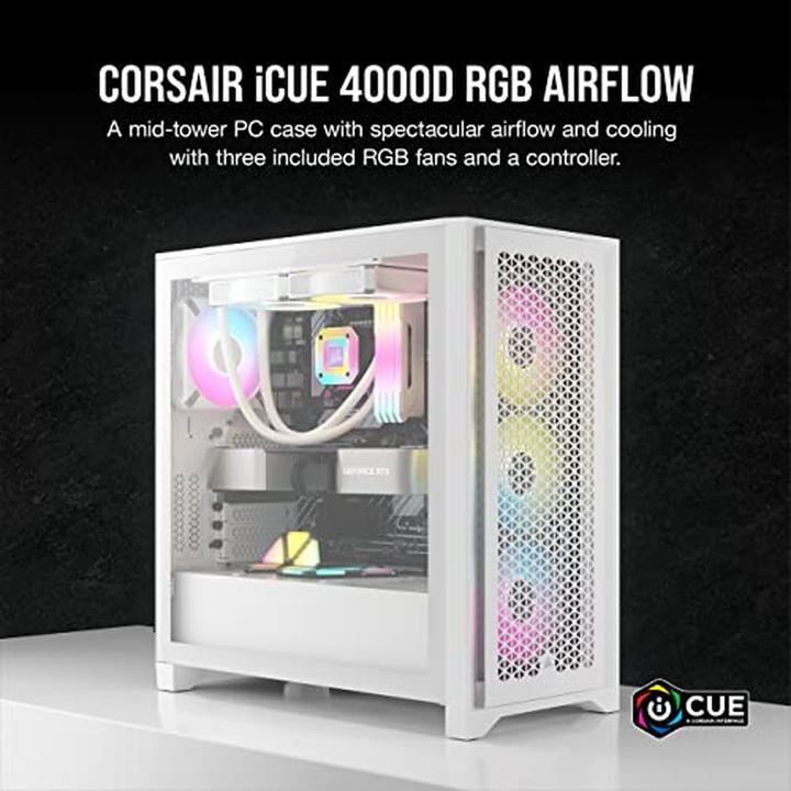 Image du produit Corsair iCUE 4000D RGB Airflow (ATX, mATX, Mini-ITX)