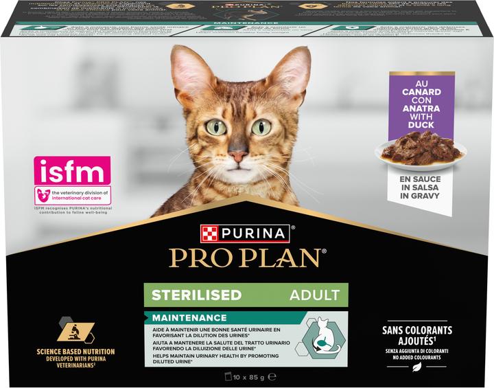 Produktbild Pro Plan Sterilised Maintenance in Sauce (Adult, 10 Stk., 850 g)