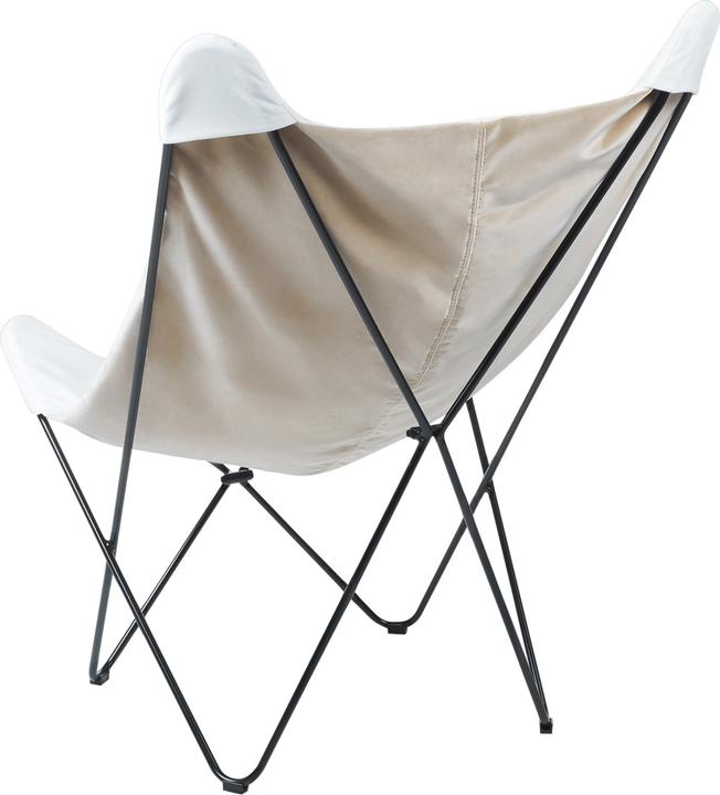 Immagine prodotto Beliani Poltrona Butterfly Tessuto Velluto Bianco / Nero NYBRO