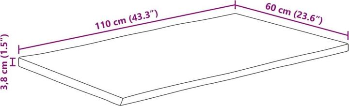 Image du produit vidaXL Tischplatte (110 x 60 cm)