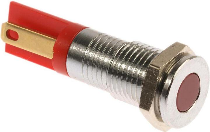 Produktbild RS PRO LED flach 8mm chrom 2VDC HE rot