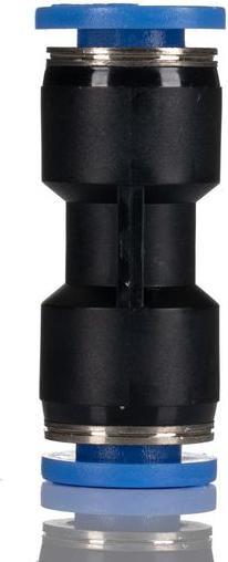 RS PRO Tube-To-Tube Connector, 8 mm (Pipe fitting)