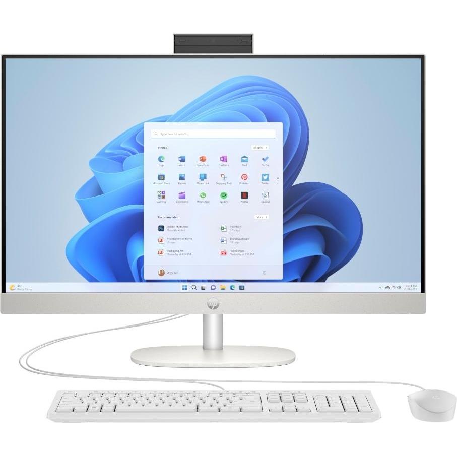 HP 27-cr0109ng (Intel Core i3-N300, 8 GB, 512 GB, Intel UHD Graphics), PC, Weiss