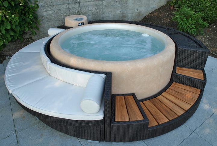 Image du produit Softub Poly rotin Chill Lounge 220 Mocca