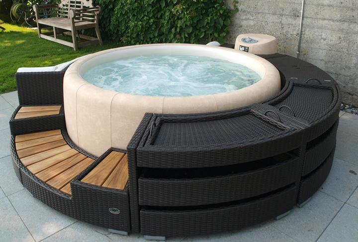 Image du produit Softub Poly rotin Chill Lounge 220 Mocca