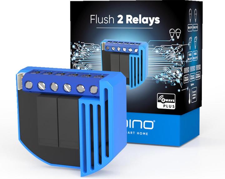 Actual product image Qubino flush-mounted insert 2 switches