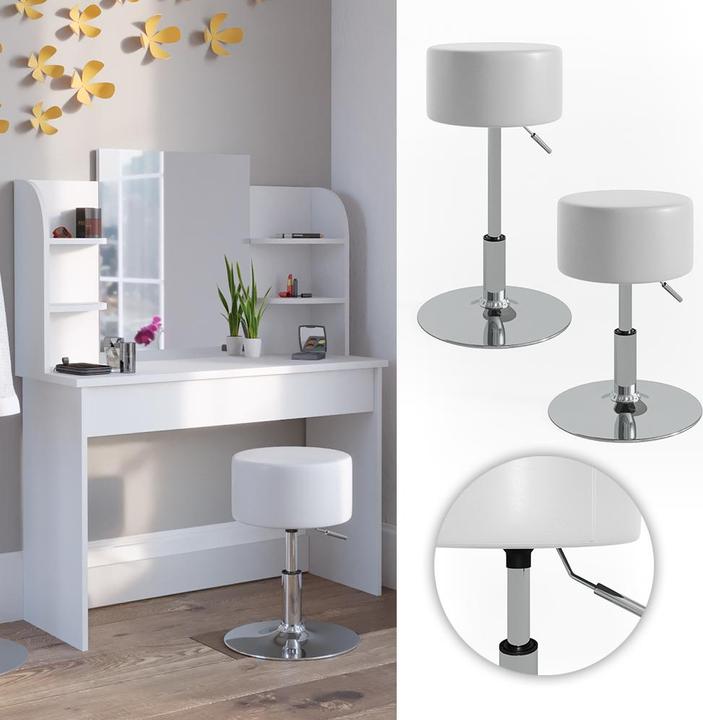 Immagine prodotto Vicco Sgabello Design, Bianco, 33 x 67 cm per toletta