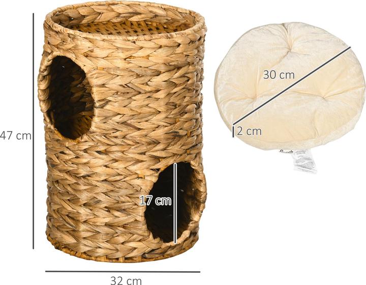 Actual product image Outsunny Scratching bin (47 cm, Light brown)