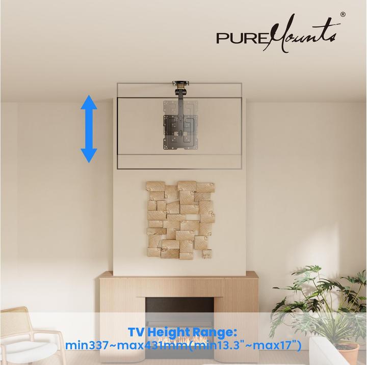 Actual product image PureMounts Deckenhalterung PM-SLOPE-43 (Ceiling, 20 kg, 19" - 43")