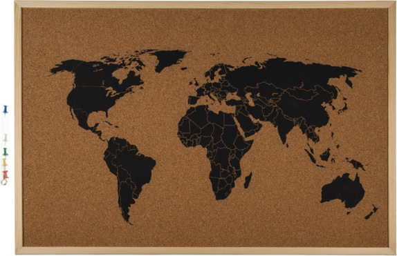 Produktbild Ootb Weltkarte (Pinnwand, 40 x 60 cm)