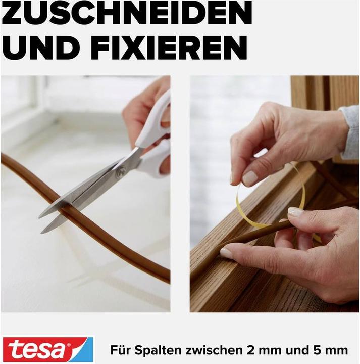 Produktbild tesa tesamoll CLASSIC P-Profil Fensterdichtung, Gummidichtung zum Isolieren