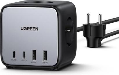 Actual product image Ugreen Cube CD268 (3 x, CEE 7/4, USB-A, USB-C, 1.80 m)