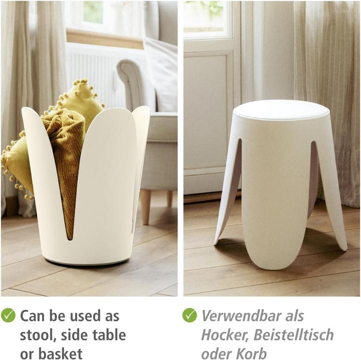 Produktbild Wenko Hocker Comiso weiss matt