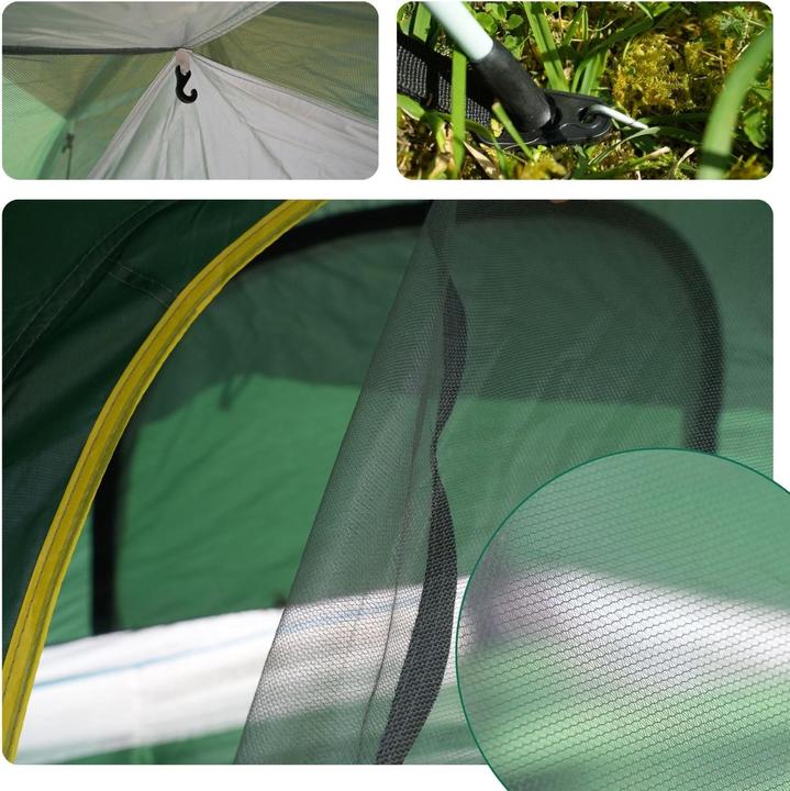 Actual product image Hermex Camping tent for 3-4 people Quick-Up tent Automatic tent Festival tent (Inflatable tent, 3.40 kg, 4 persons)