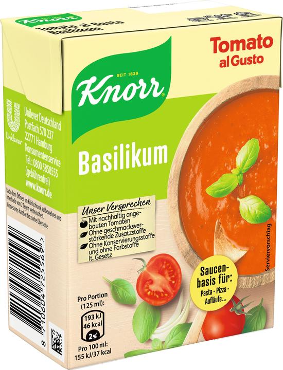 Actual product image Knorr Tomato al Gusto Basilikum (370 g)