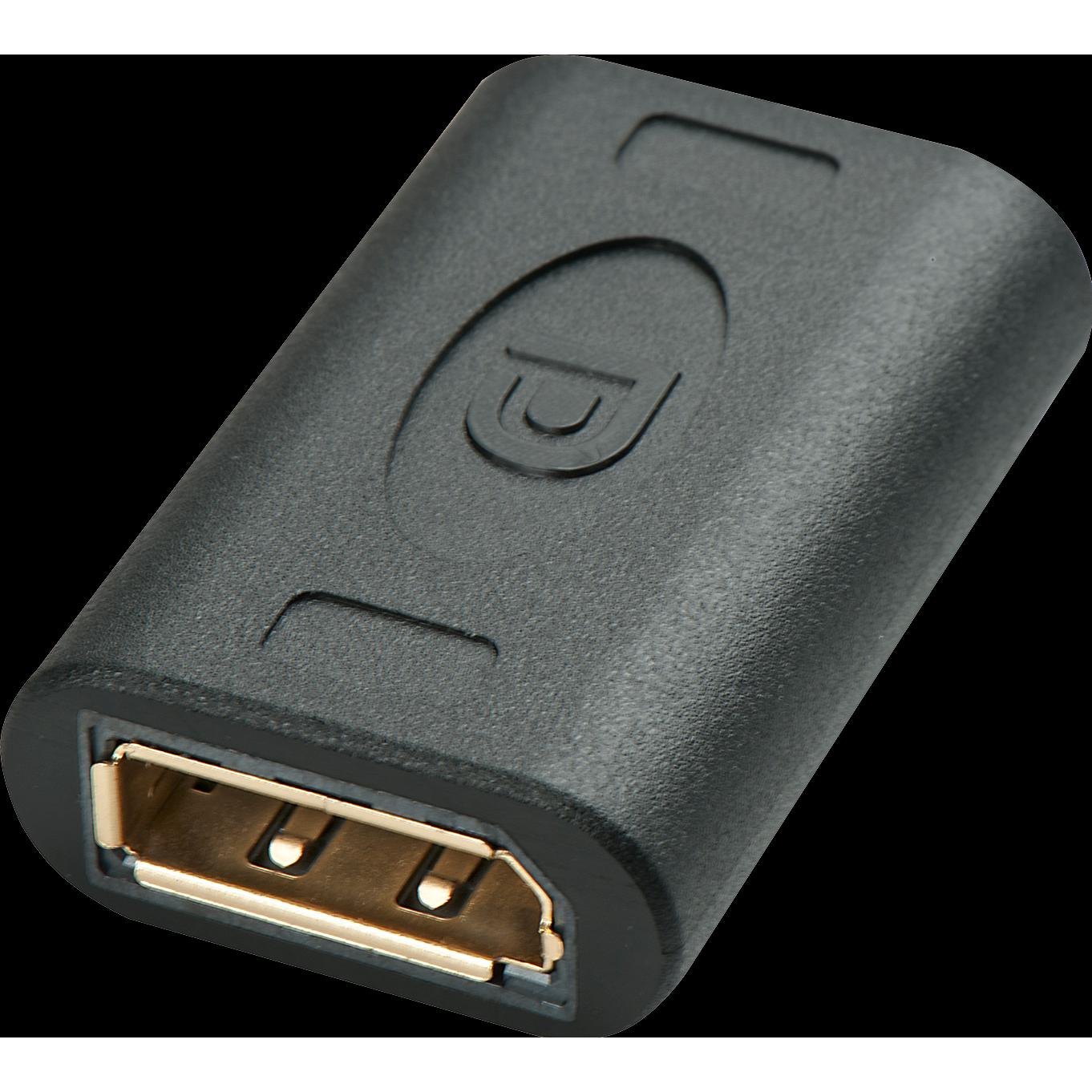 Lindy Doppelkupplung DisplayPort zu (DP, 4 cm), Data + Video Adapter, Schwarz