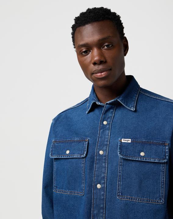 Immagine prodotto Wrangler Overhemd, Retro Blue., XXL (XXL)