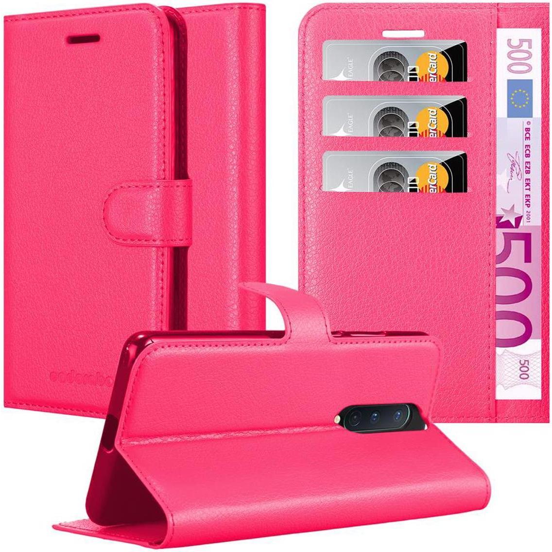 Cadorabo Book mit Standfunktion Cover (Oneplus 8), Smartphone Hülle, Pink