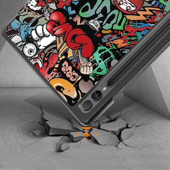 Produktbild Cover-Discount Galaxy Tab S9+ - Tri-fold Smart Case Comics (Samsung Galaxy Tab S10+, Samsung Galaxy Tab S9+)