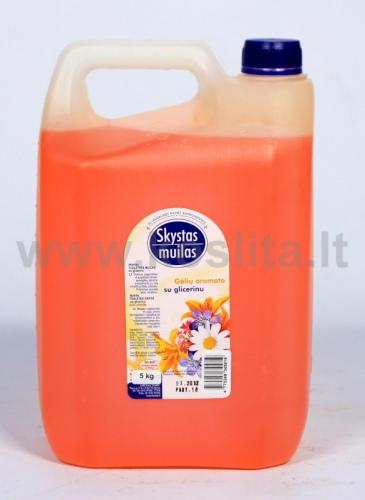 Image du produit No Name SAVON LIQUIDE FLEUR AVEC GLIC 5L (5.13KG) (Savon liquide, 5000 ml)
