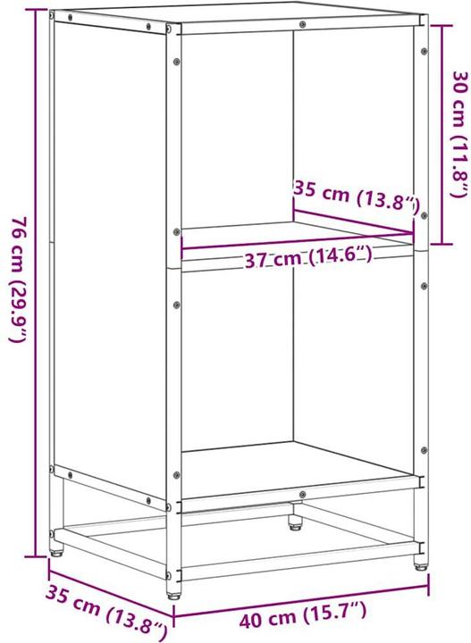 Image du produit vidaXL Bücherregal (40 x 35 x 76 cm)