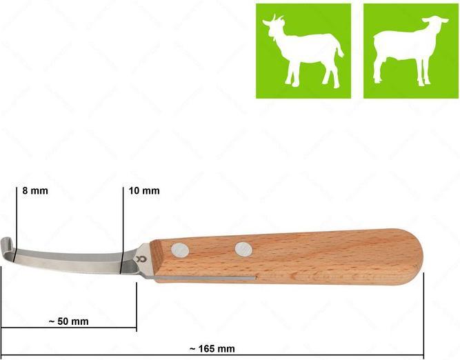 Actual product image Kerbl 16819 Claw knife professional double-sided