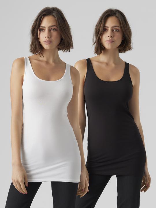 Actual product image Vero Moda Vmmaxi My Soft Long Tank Top Jrs 2-Pack (S)