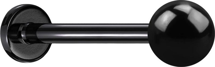 Immagine prodotto Star Piercing Micro Labret nero con pallina (senza ottone, Acciaio chirurgico 316L)