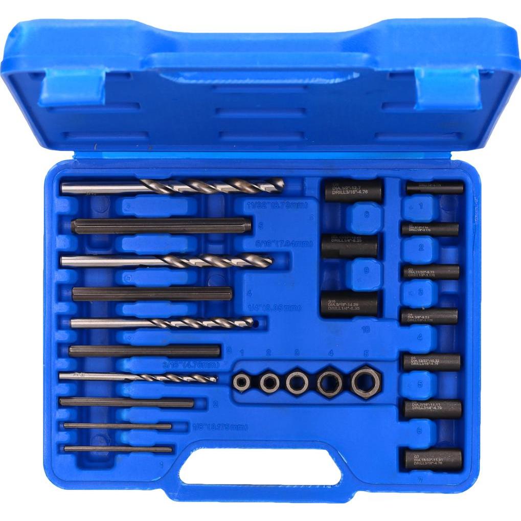 Brilliant Tools, Gewindeschneider + Gewindebohrer, HSS Schraubenausdreher-Satz, 25-tlg