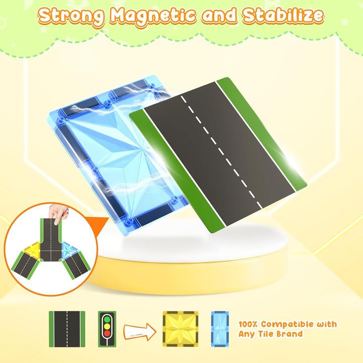 Produktbild Perbabe Magnetische Bausteine-Set mit 2 Autos