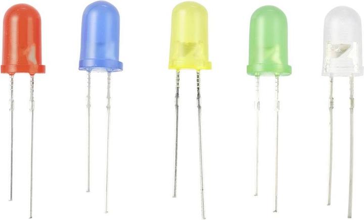 Produktbild Tru Components LED bedrahtet Rot, Gelb, Blau, Gelb-Grün, Warmweiss Rund 90 mcd