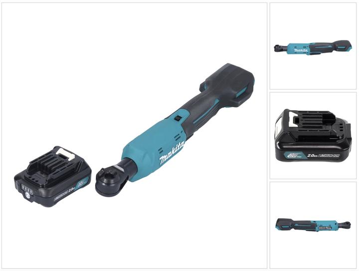 Produktbild Makita WR 100 DA1 Akku Ratschenschrauber 12 V 47,5 Nm 1/4" 3/8" + 1x Akku 2,0 Ah - ohne Ladegerät (3/8", 1/4")