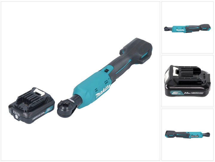 Actual product image Makita WR 100 DA1 Battery ratchet screwdriver 12 V 47.5 Nm 1/4" 3/8" + 1x battery 2.0 Ah - without charger (3/8", 1/4")