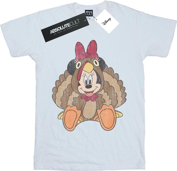 Actual product image Disney Womens/Ladies Minnie Mouse Thanksgiving Turkey Costume Cotton Boyfriend T-Shirt (XL)
