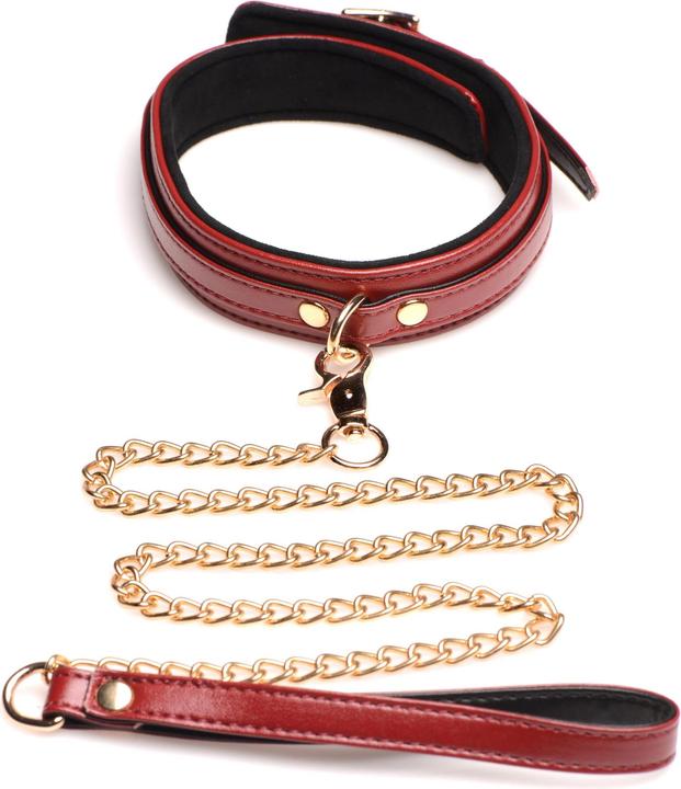 Productafbeelding Master Series 6-Delige Bourgondische Bondage Set Bourgondische Boeien, Halsband en Leiband - Bourgondisch