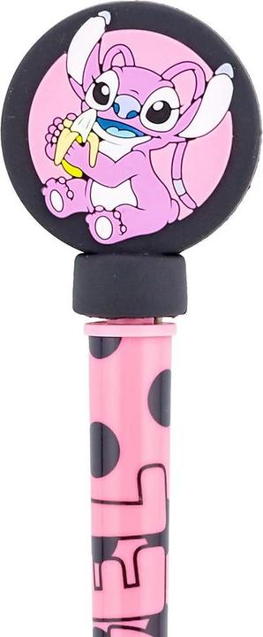 Actual product image Lilo & Stitch Make Waves Angel Pen And Topper (Black, Pink, 1x)