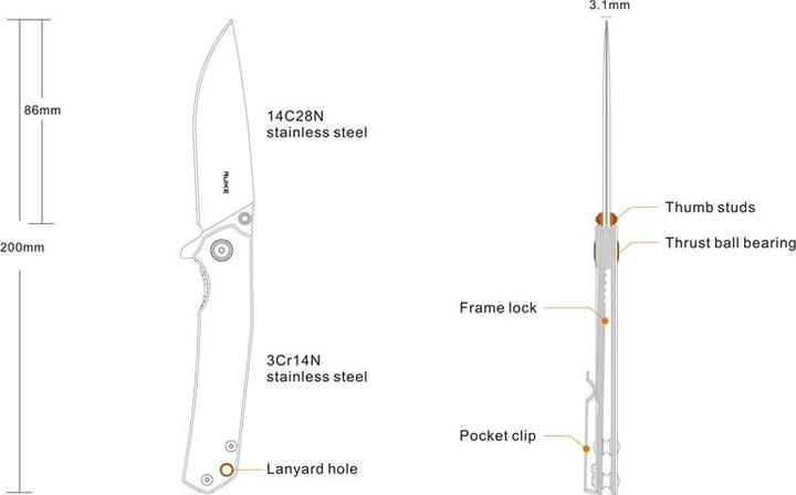 Actual product image Ruike P801-G (8.60 cm)