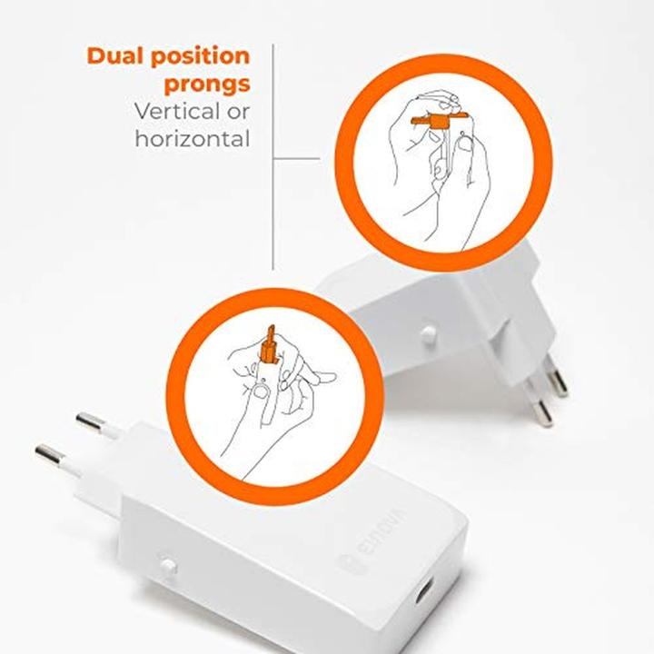 Actual product image Einova 65W USB-C Universal Laptop Charger with EcoVoltas Technology for Multiple Devices (65 W)