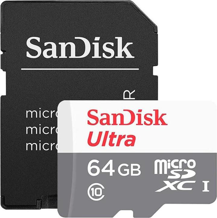 Produktbild SANDISK microSDXC Memory Card Ultra with Adapter, 64Gb, Class 10