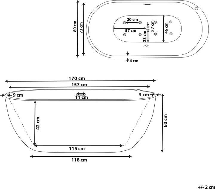 Actual product image Beliani Nevis Iii (222 l, 80 cm)