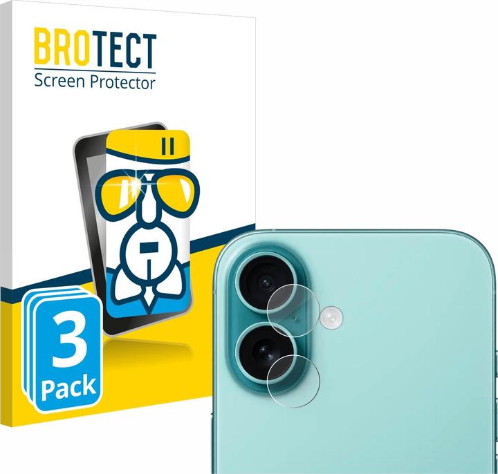 Image du produit BROTECT AirGlass Verre (3 pcs, Apple iPhone 16 Plus)