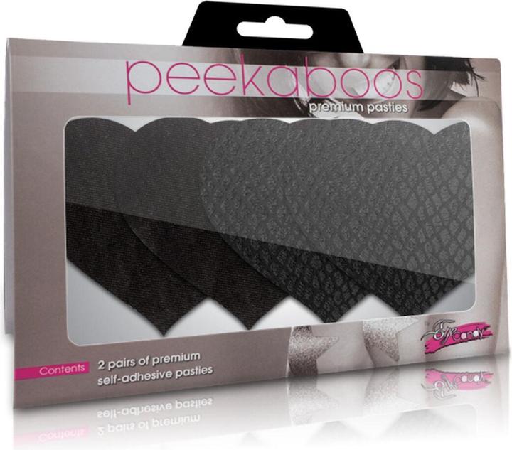 Actual product image Peekaboos Peekaboo Pasties Classic Black Hearts