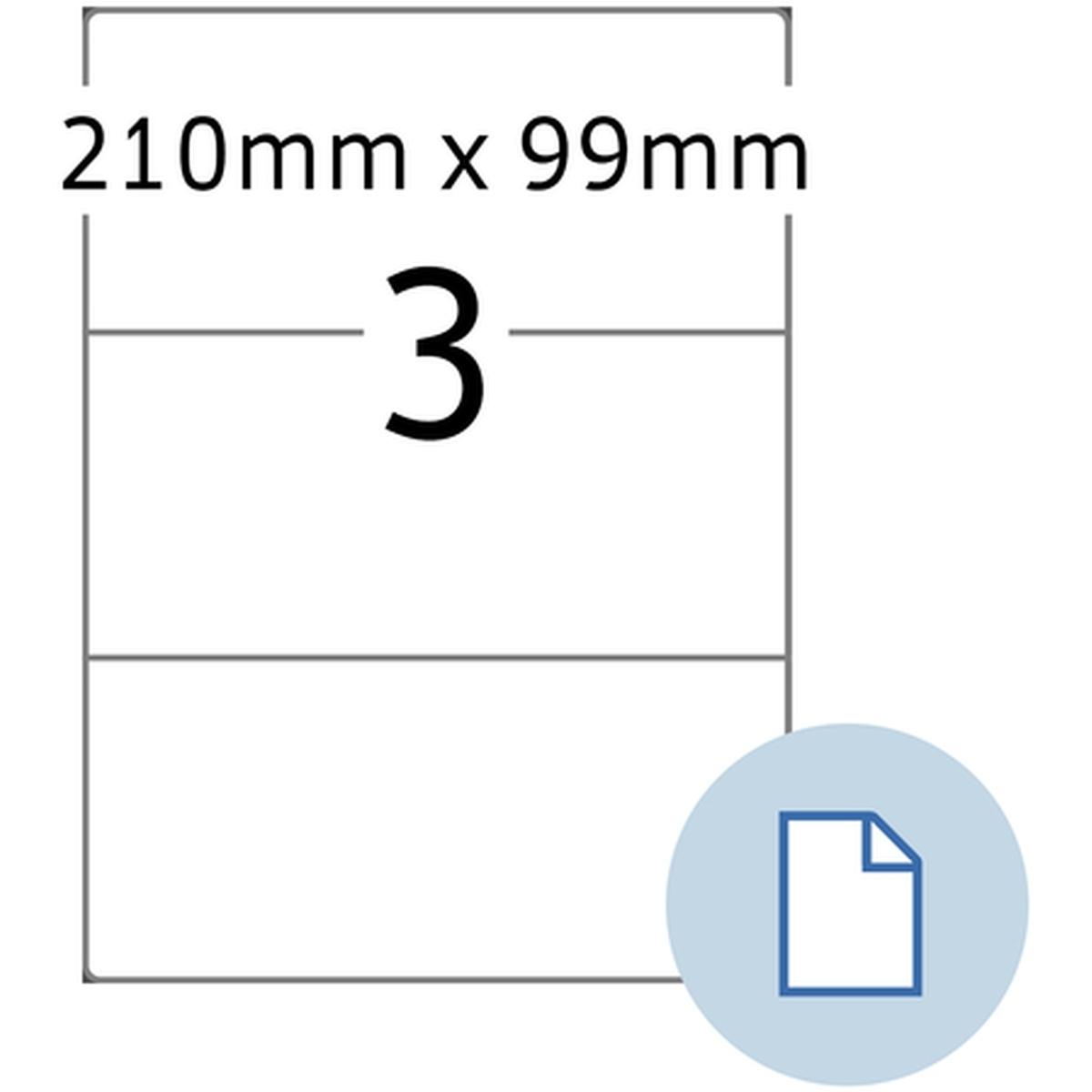 Herma, Etiketten, Universaletiketten DATAPRINT, 210 x 99 mm, weiss selbstklebend, permanent klebend, chlorfrei