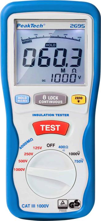 Image du produit Peaktech P 2695 Appareil de mesure de l'isolation