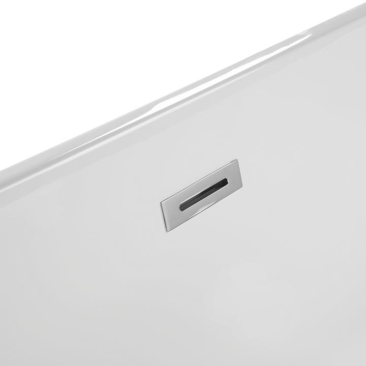 Actual product image Beliani Bath tub free-standing white oval 150 x 75 cm NEVIS (160 l, 150 cm, 75 cm)