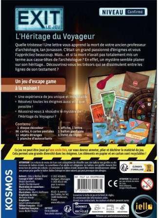 Image du produit Iello Jeu - Exit : L'Heritage du Voyageur (Confirmé) (Français)