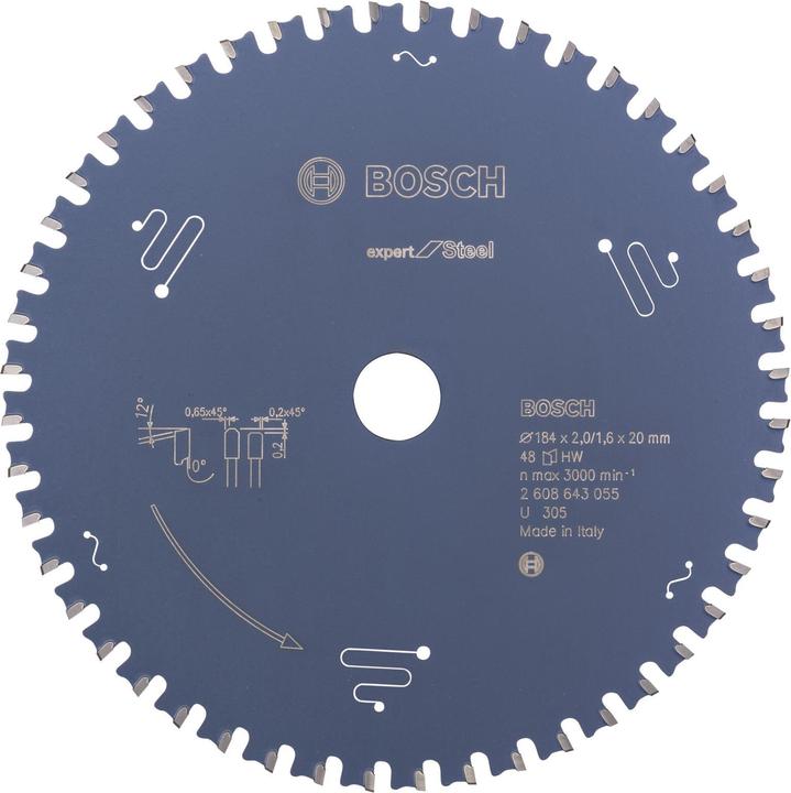 Actual product image Bosch Professional Zubehör Circular saw blade Expert for Steel, 184 x 20 x 2.0 mm, 48