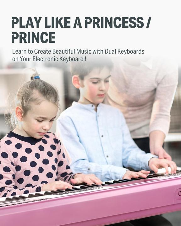 Actual product image Donner Electronic Keyboard Kit with 61 Keys, 249 Voices, Stand, Stool, Microphone (61 Keys)