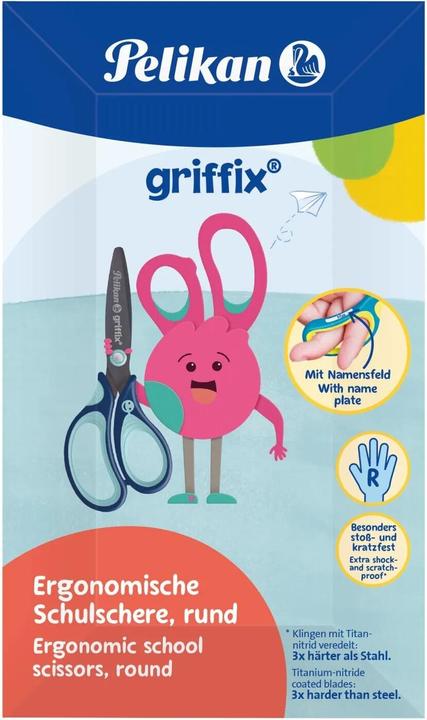 Produktbild Magni Schulschere griffix RH spitz 15cm blau (14 cm)