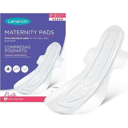 Lansinoh, Bodylotion, Maternity Pads After Birth Extra Absorbent with Wings 10 count